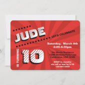 Teen/Tween Graffiti Wall Birthday Boy Party Kaart (Voorkant)