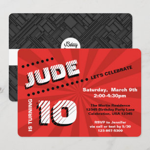 Teen/Tween Graffiti Wall Birthday Boy Party Kaart