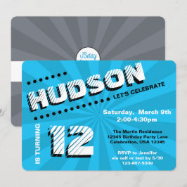 Teen/Tween Graffiti Wall Birthday Boy Party Kaart