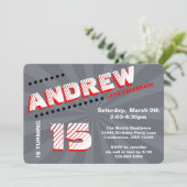 Teen/Tween Graffiti Wall Birthday Boy Party Kaart (Staand voorkant)