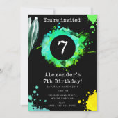 Teen Tween Jonge Jongen Elke Leeftijd Neon Verjaar Kaart (Voorkant)