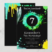 Teen Tween Jonge Jongen Elke Leeftijd Neon Verjaar Kaart (Voorkant / Achterkant)