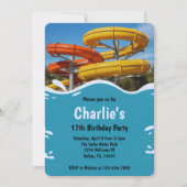 Teen Water Park Summer Birthday Party Kaart (Voorkant)