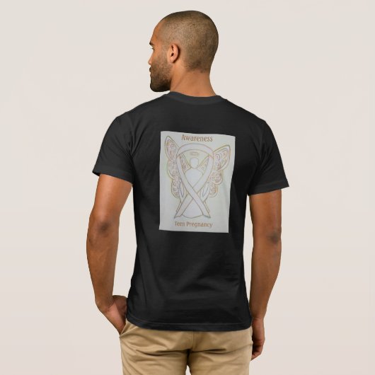 Teen Zwangerschap Ribbon Angel Shirt (Achterkant volledig)