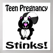Teen Zwangerschap Stinks Skunk Awareness Design Poster (Voorkant)
