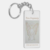 Teen Zwangerschap Wit lintje Sleutelhanger (Voorkant Links)