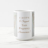 Teen Zwangerschap Witte Ribbon Angel Mok (Center)