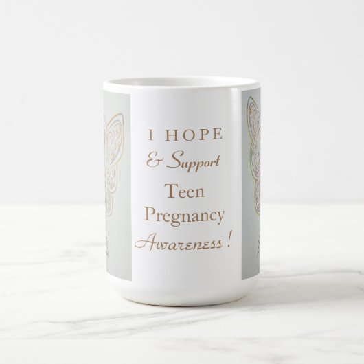 Teen Zwangerschap Witte Ribbon Angel Mok (Center)