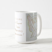 Teen Zwangerschap Witte Ribbon Angel Mok (Voorkant rechts)