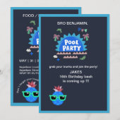 Teenage Bro Grab Trunks Pool Party Verjaardagsspla Kaart (Voorkant / Achterkant)