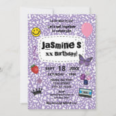 Teenage Dream Birthday Invitation Lavender Kaart (Voorkant)