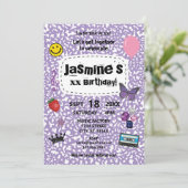 Teenage Dream Birthday Invitation Lavender Kaart (Staand voorkant)