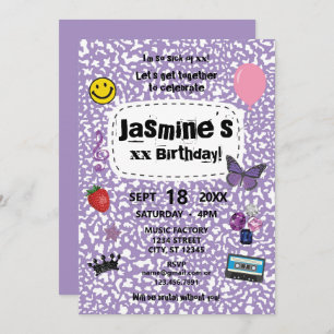Teenage Dream Birthday Invitation Lavender Kaart