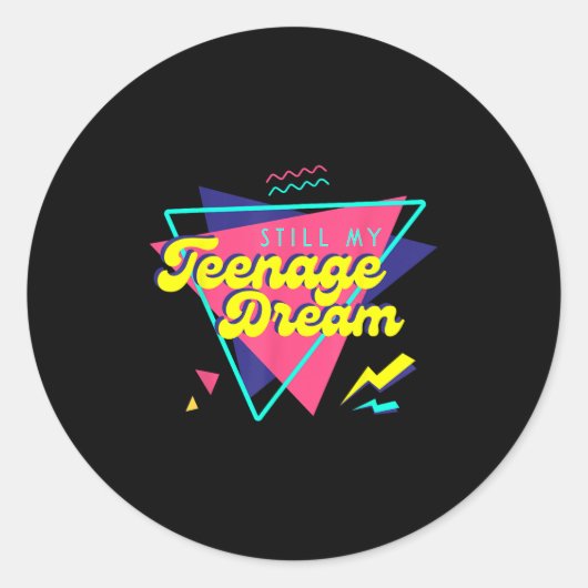 Teenage Dream  Ronde Sticker (Voorkant)