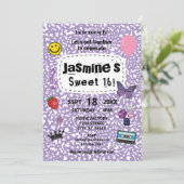 Teenage Dream Sweet 16 Birthday Uitnodiging (Staand voorkant)