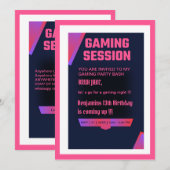 Teenage Gaming Sessie Birthday Bash Kaart (Voorkant / Achterkant)