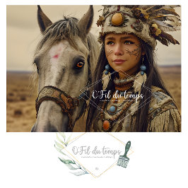 Teenage Girl With Horse Cinematic Fantasy Portrait Tissuepapier
