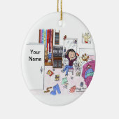 Teenage Girls Room Keramisch Ornament (Rechts)