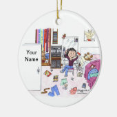 Teenage Girls Room Keramisch Ornament (Links)