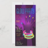 Teenage Glow in the Dark Party Digitale Uitnodigin Save The Date (Voorkant)