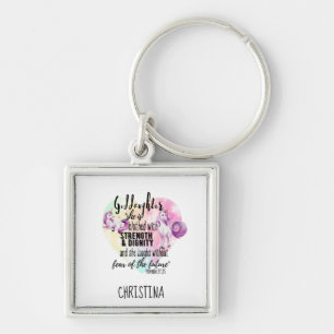 Teenage Goddochter Gift Pink Unicorn Proverb Cute Sleutelhanger