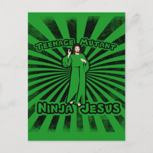 Teenage Mutant Ninja Jesus Briefkaart
