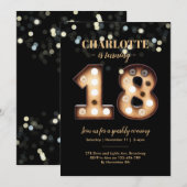 Teenage Sparkly 18e verjaardag uitnodiging (Voorkant / Achterkant)