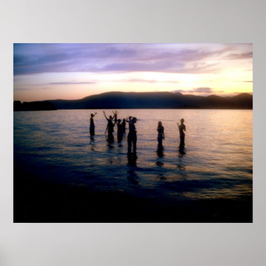 Teenage Swim op Sunset Poster (Voorkant)