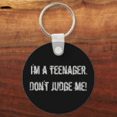Teenage-toetsenbord. Ik ben een tiener. Meester me Sleutelhanger (Voorkant)