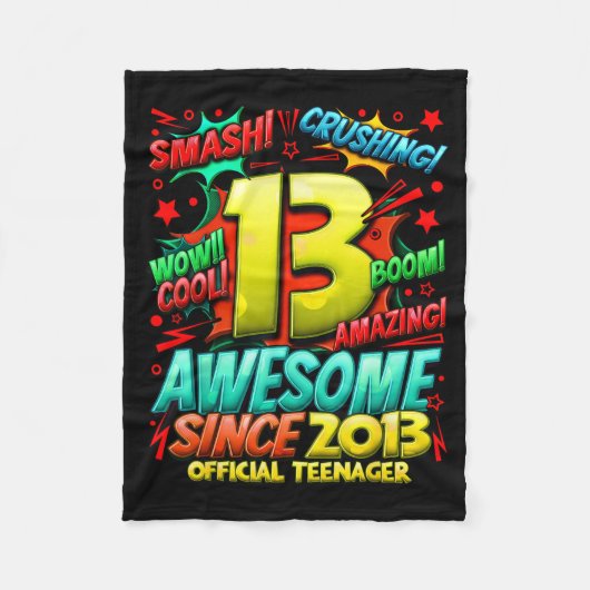 Teenager 13 Year Old Boys 13th Birthday Boy  Fleece Deken (Voorkant)