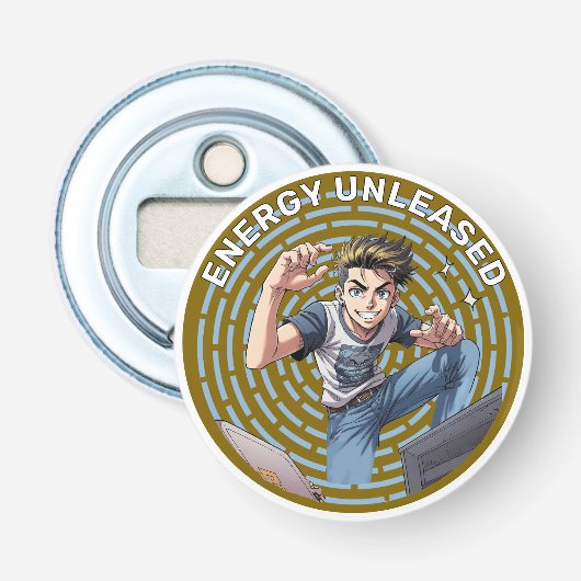 teenager boy button flesopener (Voorkant)