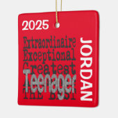 Teenager Extraordinaire CUSTOM Ceramic Ornament (Links)