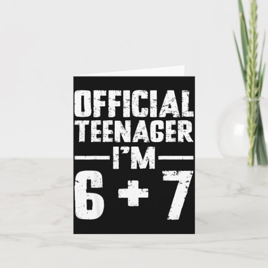 Teenager I'm 13th Birthday 6 7 Meme Six Seven Slan Kaart (Voorkant)