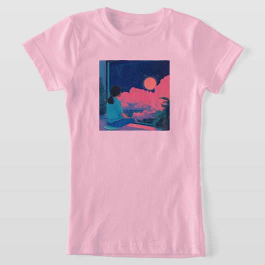 teenager sitting on the window lofi style t-shirt (Laagn)