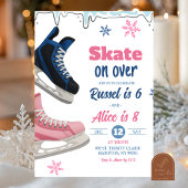 Teenager Skate Sibling Birthday Invitation Kaart