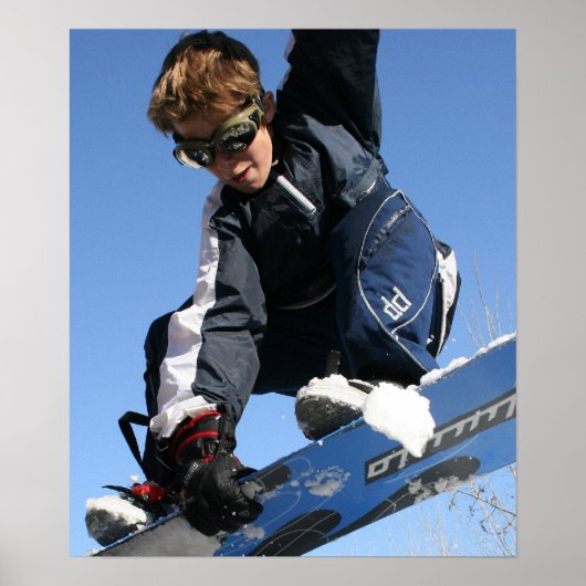 Teenager Snowboarding Poster (Voorkant)