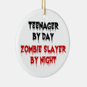 Teenager tegen dag Zombie-laag tegen nacht Keramisch Ornament (Rechts)