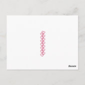 Teenager van 1960 op de Valentijn van de Telefoon Briefkaart (Achterkant)