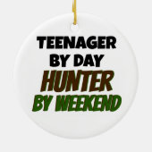 Teenager van Day Hunter voor Weekend Keramisch Ornament (Achterkant)