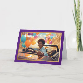 Teenager's 16th Birthday, 5" x 7" Folded Card Kaart