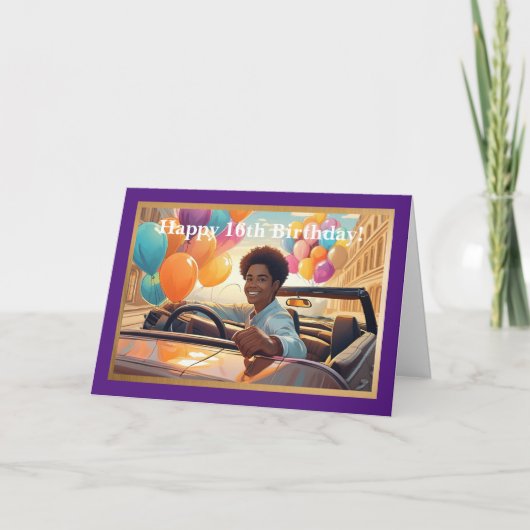 Teenager's 16th Birthday, 5" x 7" Folded Card Kaart (Voorkant)