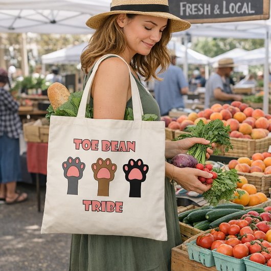 Teenbalk Stam Cute Kattenpoten Tote Bag