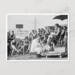 Teenbehandelingen bij de strand van 1922 briefkaart