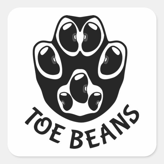 Teenbonen - Black Beans Vierkante Sticker (Voorkant)
