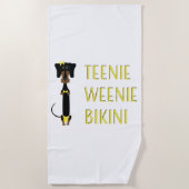 Teenie Weenie Bikini Dachshund Strandlaken (Voorkant)