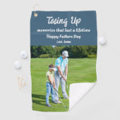Teening Up Memories Vaders Dag Foto Gift Golfhanddoek (Insitu)