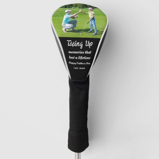 Teening Up Memories Vaders Dag Foto Gift Golfheadcover (Voorkant)