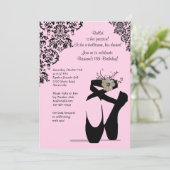 Teenschoen met uitnodiging voor zwarte kant (Staand voorkant)