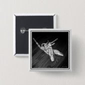 Teenschoen, vierkant gepeld (B&W) Vierkante Button 5,1 Cm (Voorkant /achterkant)