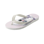 Teenslipper van kleine papavervormig Kind Roze Kinder Teenslippers (Schuin)